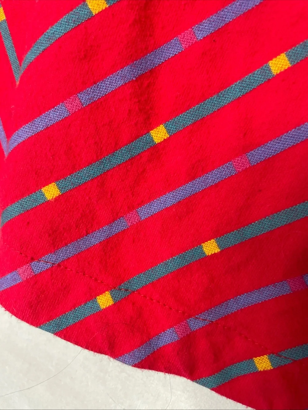 Gudrun Sjoden Red Colorful A-Line Skirt Cotton Pull on Size Small Elastic Waist - Picture 6 of 9